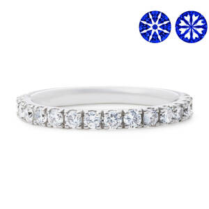 【size９号】pt900 プラチナ ダイヤモンド H&C 極上 0.51ct 素敵な エタニティ リング 指輪 サイズ直し無料！【鑑別書付】