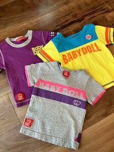 3点セット BABYDOLL ベビードール Tシャツ サイズ80 半袖Tシャツ トップス 春夏