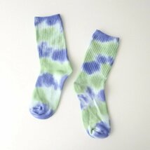 ゆる編み タイダイ ソックス 靴下 2足セット（EARLY MORNING）ユニセックス レディース メンズ アシンメトリー SOCKS_画像3