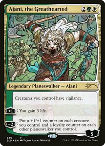 MTG ■金/英語版■ 《寛大なる者、アジャニ/Ajani, the Greathearted》★FOIL★ Secret Lair SLD