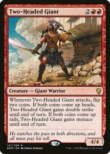 MTG ■赤/英語版■ 《双頭巨人/Two-Headed Giant》ドミナリア DOM