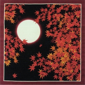 綿小ふろしき「日本の秋」約50cm（お弁当、ランチョンマットに）　y040-054409