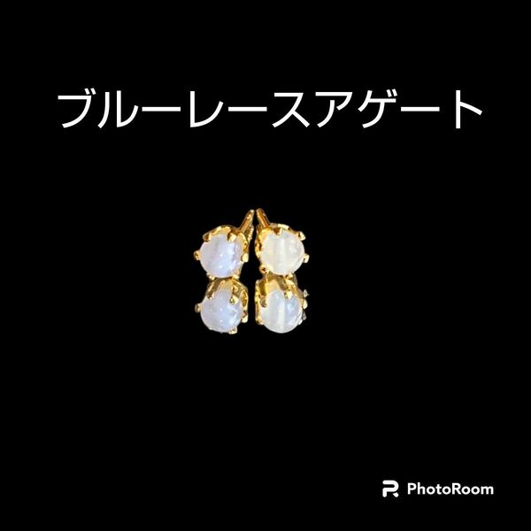 2点目100円引き！1粒ピアスサージカルステンレス 天然石 クォーツ ストーン