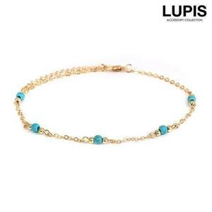  Gold turquoise simple anklet 