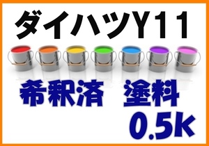 ◇ ダイハツY11　塗料　希釈済　シルキーゴールドクリスタルマイカM　タントエグゼ　カラーナンバー　カラーコード　Y11