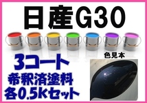 ◇ 日産Ｇ30　塗料　ミスティックブラック3Ｐ　マジョーラ　エルグランド　希釈済　カラーナンバー　カラーコード　G30_画像1