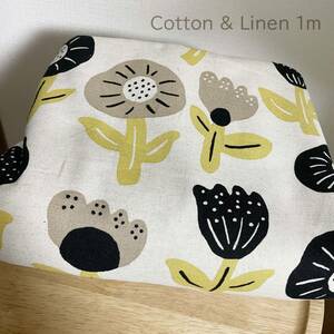  natural floral print cotton linen1m cotton flax canvas cloth flap cloth * Northern Europe design manner 