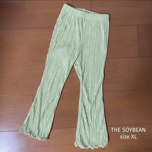 THESOYBEAN プリーツパンツ リブプリーツメローフレアパンツ