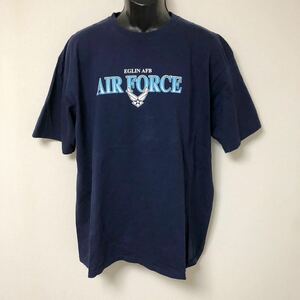 米国製 /90's /SOFFE /メンズXL 半袖Tシャツ トップス プリントTシャツ EGLIN AFB /AIR FORCE ネイビー アメカジ USA古着