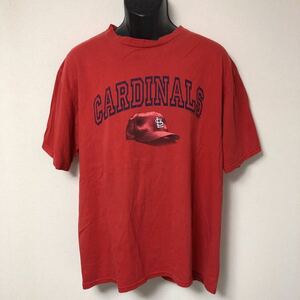 GENUIHE MERCHANDISE /メンズL 半袖Tシャツ トップス プリントTシャツ CARDINALS 野球帽 アメカジ USA古着