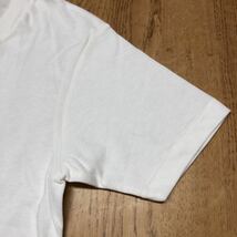 【未使用】70-90's /adidas アディダス サイズ150 半袖Tシャツ トップス Ｖネック ロゴプリント 白Tシャツ ビンテージ a-2_画像3