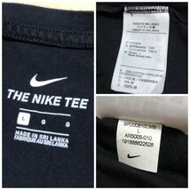 NIKE /ナイキ /サイズL 黒 半袖Tシャツ ロゴT プリントTシャツ コットンTシャツ ビッグロゴ スウッシュ スポーツ カジュアル 古着_画像7