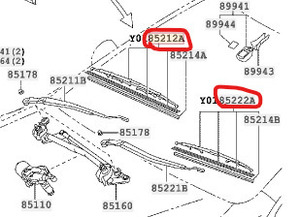 ★入手困難★トヨタ 純正 新品未使用 CROWN クラウン 200系 フロント ワイパ ブレード 左右 セット Front Wiper Blade Left and right set