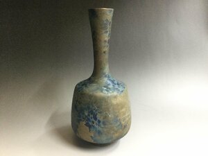 【三】金属製　花器　フラワーベース　花入れ　華道具　置物　時代物　骨董　アンティーク　在銘　o2972-C