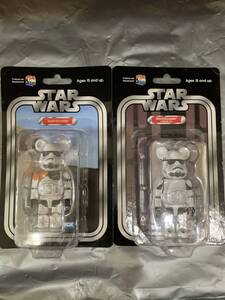 BE@RBRICK 100% 【 Stormtrooper CHROME Ver ,SANDTROOPER 】新品 STARWARS