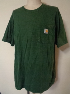 カーハート carhartt ポケットTシャツ 半袖　Tシャツ 緑 M