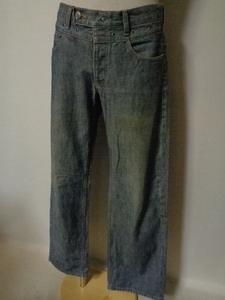CABANE de zucca W.P.Zka band Zucca jeans Denim Like strut pants Sz.S men's BIO processing 