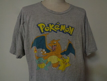  USA POKEMON ポケモン Tシャツ グレー XL 古着 _画像2