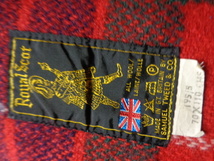 ビンテージ Royal Scot 英国製 ウール ブランケット チェック 毛布 インテリア 雑貨 アンティーク ロイヤルスコット UK製_画像3