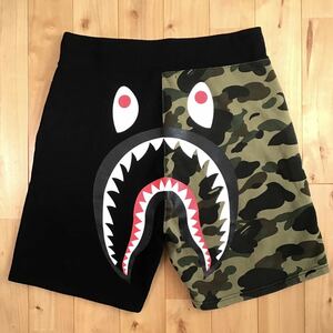 バック シャーク スウェット ハーフパンツ Mサイズ ショーツ a bathing ape BAPE shark shorts エイプ ベイプ アベイシングエイプ i056