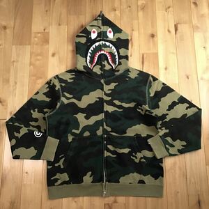 Woodland camo シャーク パーカー Sサイズ shark full zip hoodie a bathing ape bape エイプ ベイプ アベイシングエイプ 迷彩 WGM i96