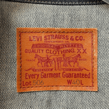 ノンウォッシュ 日本製 40s 復刻 LEVI’S 506 71506XX 40 M 美品 1st デニムジャケット カバーオール Gジャン 初代 ファースト 大戦モデル_画像3