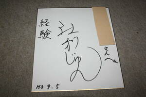 Art hand Auction ورقة ملونة موقعة من Jun Eri (موجهة), بضائع المشاهير, لافتة