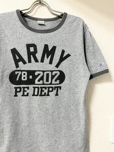 チャンピオン ARMY 3段 プリント リンガー Tシャツ 