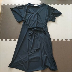 ショコラフィネローブ　紺色　ネイビー　ワンピース　美品　chocol　raffine　robe　フリーサイズ