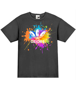【azides黒3XL】5ozアジデスペイントTシャツ面白いおもしろパロディネタプレゼント送料無料・新品2999円