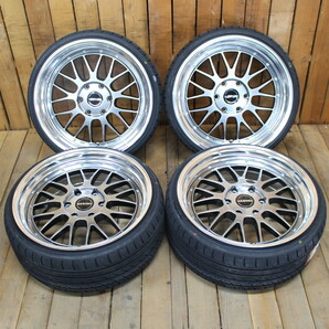 200系 ハイエース オーバーフェンダーサイズ 20インチ ファブレス BARONE LM-9 2ピース 9J+25 225/30R20 新品 タイヤホイール 4本SETの画像2