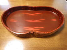 宇都宮 特産 瓢皿 瓢細工　寿司桶 菓子皿　盛器 漆器 本漆　楕円形