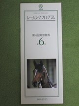 トウカイテイオー　引退式日東京競馬場レーシングプログラム　当日購入色紙_画像6