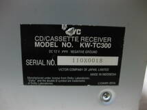 R-1974　JVC　ビクター　KW-TC300　フロント AUX　2Dサイズ　CD&カセットデッキ　補償付_画像10