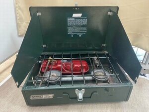 4*1621 ジャンク品【Coleman/コールマン】ツーバーナー 425F ホワイトガソリン《札幌/美しが丘・店頭引渡し可》