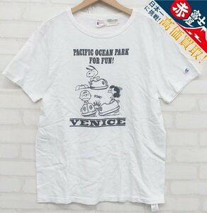 7T5327【クリックポスト対応】Champion×PEANUTS VENICE 半袖Tシャツ スヌーピー ランタグ復刻 チャンピオン ピーナッツ