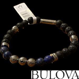 【定価約18000円】BULOVA/ブローバ/メンズ/ブレスレット /高級/プレゼントに/男性用/シルバー.ブルー色/お洒落/かっこいい/ファッション