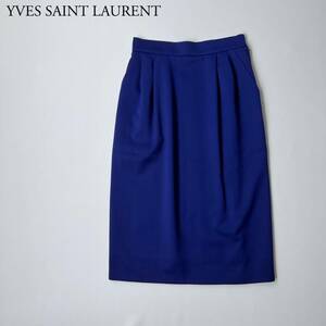 Yves Saint Laurent イヴサンローラン ロングスカート タイトスカート タック 後面スリット ウール エレガント 高級 vintage ヴィンテージ