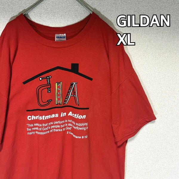 gildan プリントtシャツ 半袖 英文字 背面プリント xl 企業ロゴ ロゴTシャツ ビックT プリントTシャツ