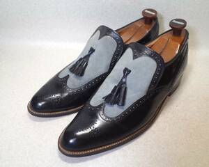 [ prompt decision price successful bid free shipping ]3481#UNKNOWN# Vintage / Wing chip / tassel / slip-on shoes / combination / Goodyear welt /29cm#