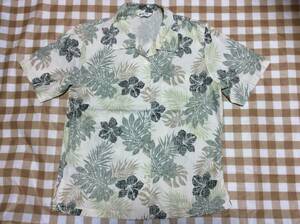 沖縄 OKINAWA かりゆしウェア 琉球の里 半袖シャツ ブラウス Lサイズ