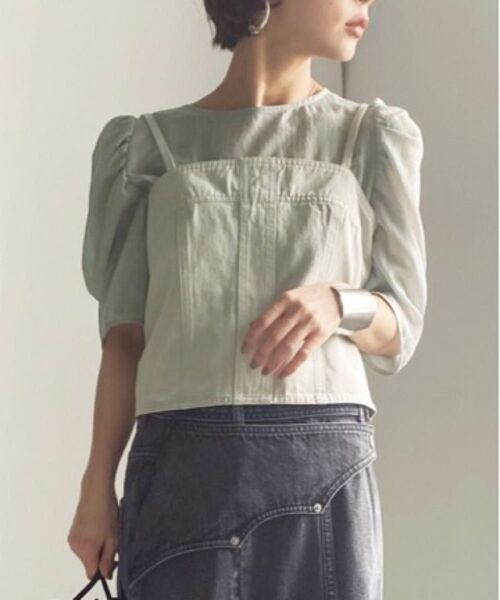AMERI PUFF SLEEVE LAYERED TOP