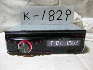 K-1829　Carrozzeria　カロッツェリア　DEH-550　MP3　フロント USB AUX　1Dサイズ　CDデッキ　故障品