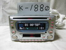 K-1880　JVC　ビクター　KW-XZ75　フロント AUX　2Dサイズ　CD&カセットデッキ　故障品_画像1