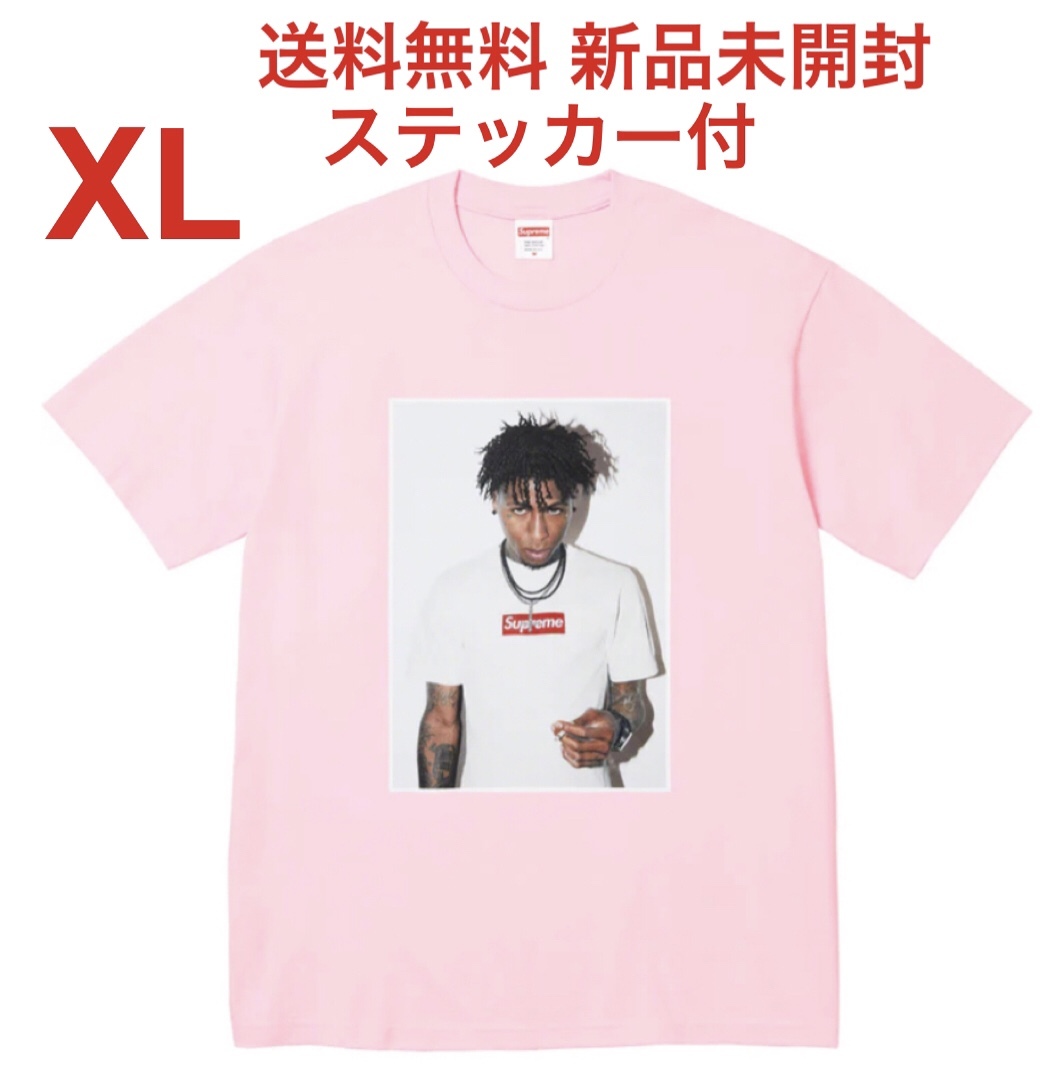 美品 【SUPREME】 シュプリーム 半袖Tシャツ 総柄 ピンク ロゴ 半袖-