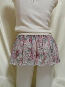 !! white ground pink . floral print group super micro Mini * brilliant see-through ^^!!