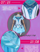 修正版高品質 ラブライブ!サンシャイン!! アクア 高海千歌 WATER BLUE NEW WORLD コスプレ衣装 パニエ付き風(ウィッグ 靴別売り)_画像6