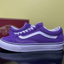 26.5cm/US8.5 ★新品 VANS OLD SKOOL オールドスクール COLOR T.PPL スウェード キャンバス スニーカー 紫 バンズ ヴァンズ 630039-0001_画像2