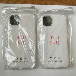 【iPhone11用】iPhone11用透明クリアケース ソフト iPhoneケース 2個セット　未使用品