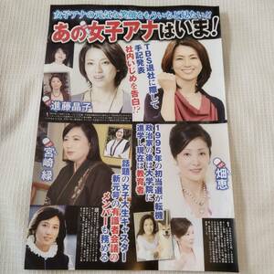 k1198 切り抜き　　進藤晶子　畑恵　宮崎緑　高樹千佳子　菊間千乃　永井美奈子　久保純子　河野明子　